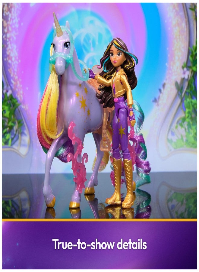 Unicorn Academy أكاديمية يونيكورن، مجموعة صوفيا ووايلد ستار لقوة الصداقة مع سرج وإكسسوارات، دمى وألعاب يونيكورن، هدايا وهدايا صغيرة للفتيات من عمر 4 سنوات فما فوق - Image 3